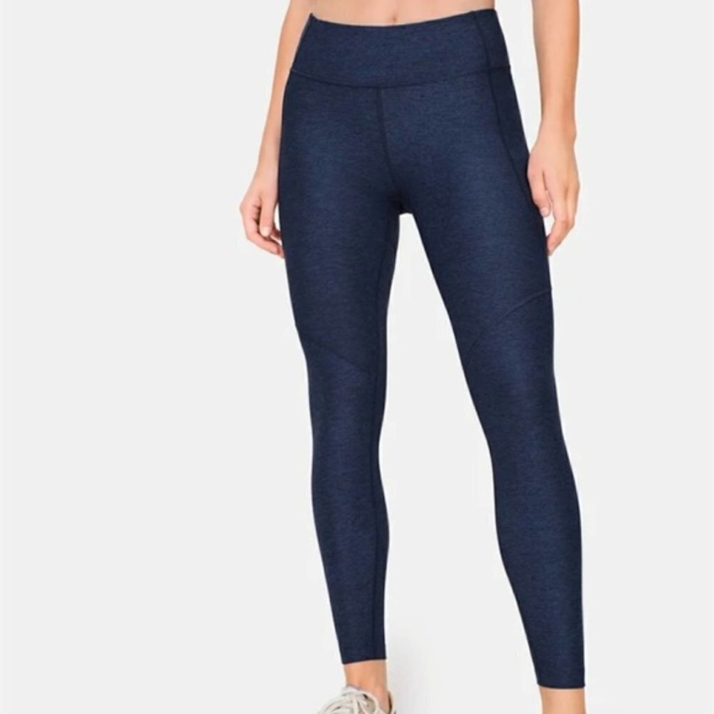 Outdoor Voices Navy High Waist Compression Warmup 7/8 Length Leggings Tights XS